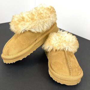 Target Kids Slippers Toddler Shoes Textile and Faux Fur Upper Size 6С